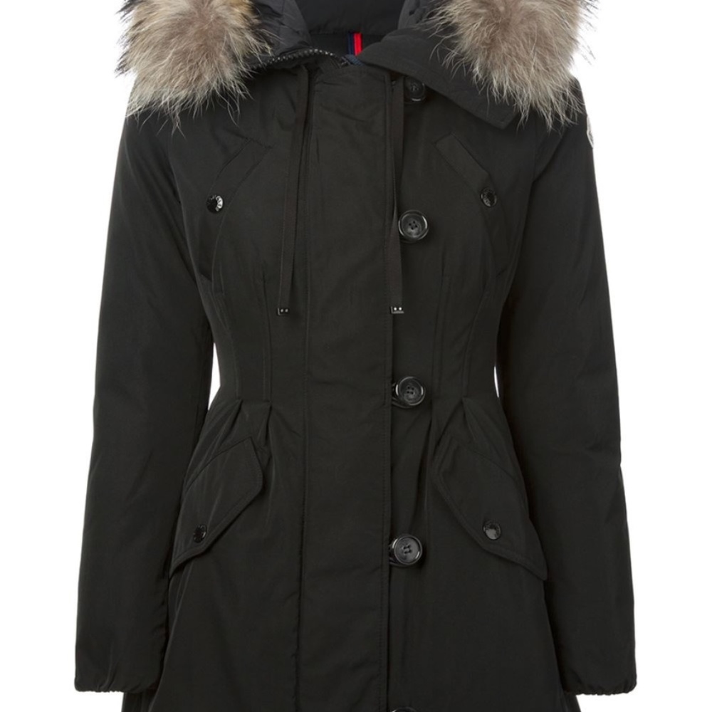 Moncler Women's Black Arrious Padded Parka Size 0